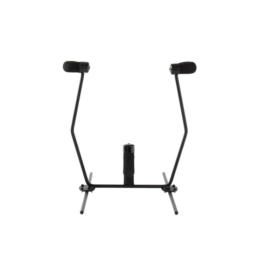 Front view of the G-Force freestanding snowboard rack & wakeboard rack on a white background