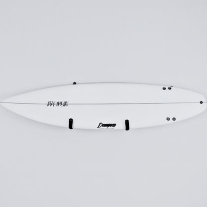 A surfboard on the G-Force GF3 Wall Mounted Surfboard Rack