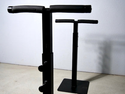 A close-up of the G-Force Surfboard Glassing Rack without a surfboard