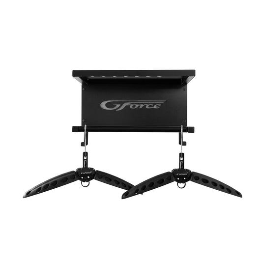 Black & White photo of the G-Force Wetsuit & Fin Rack